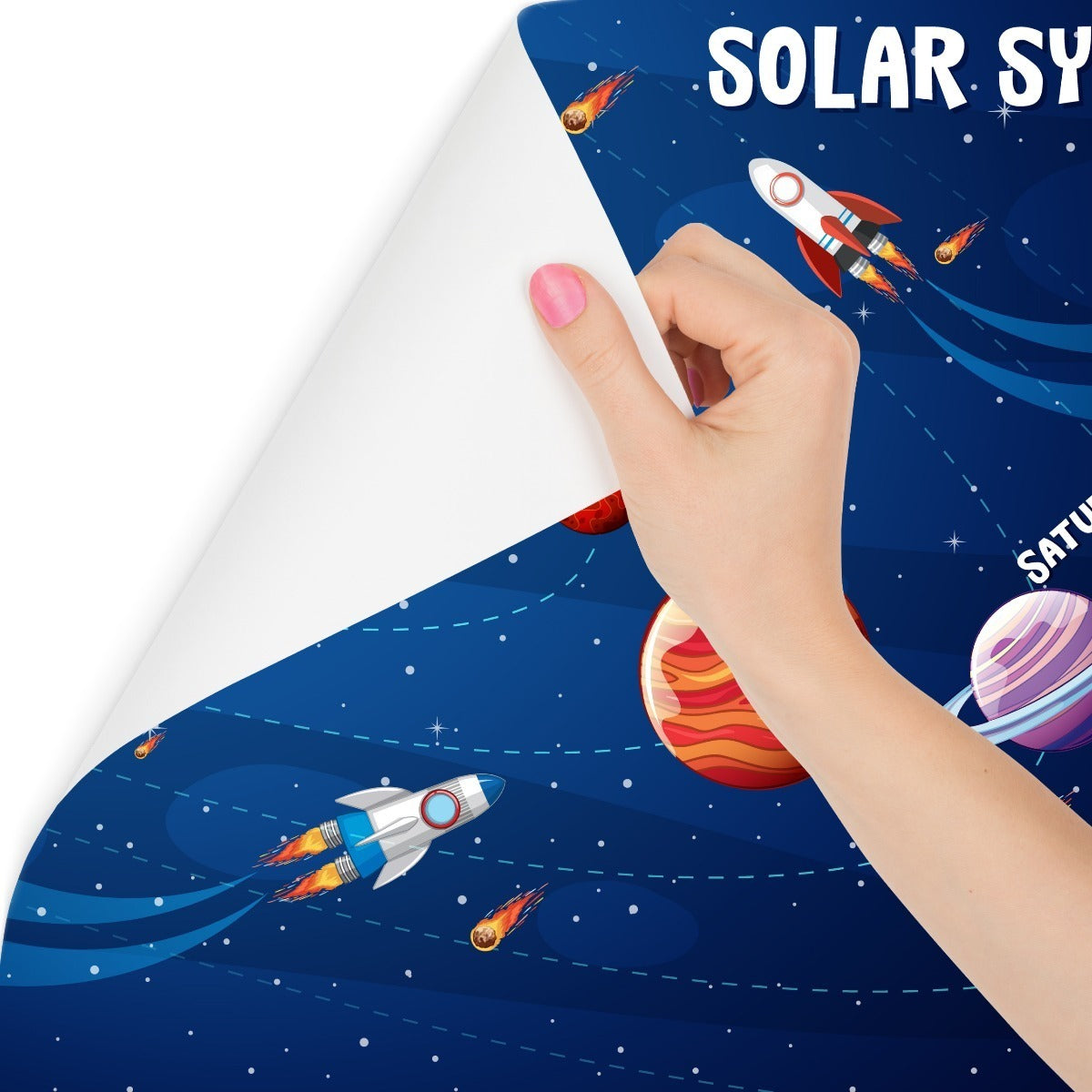 Fototapet Infografikk Om Solsystemet