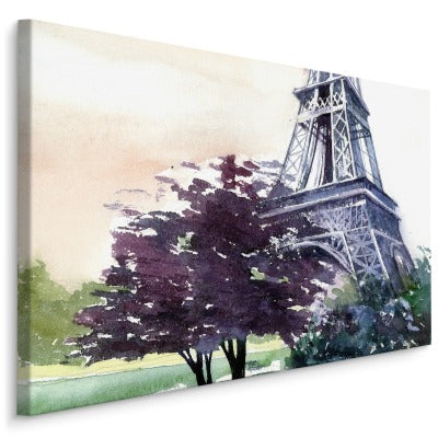 Eiffeltårnet malt med akvarell