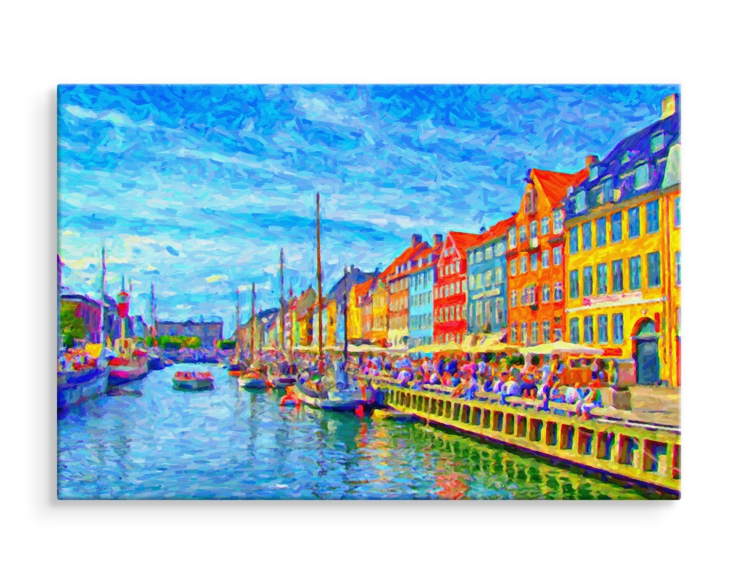 Nyhavn-kanalen i sentrum av københavn