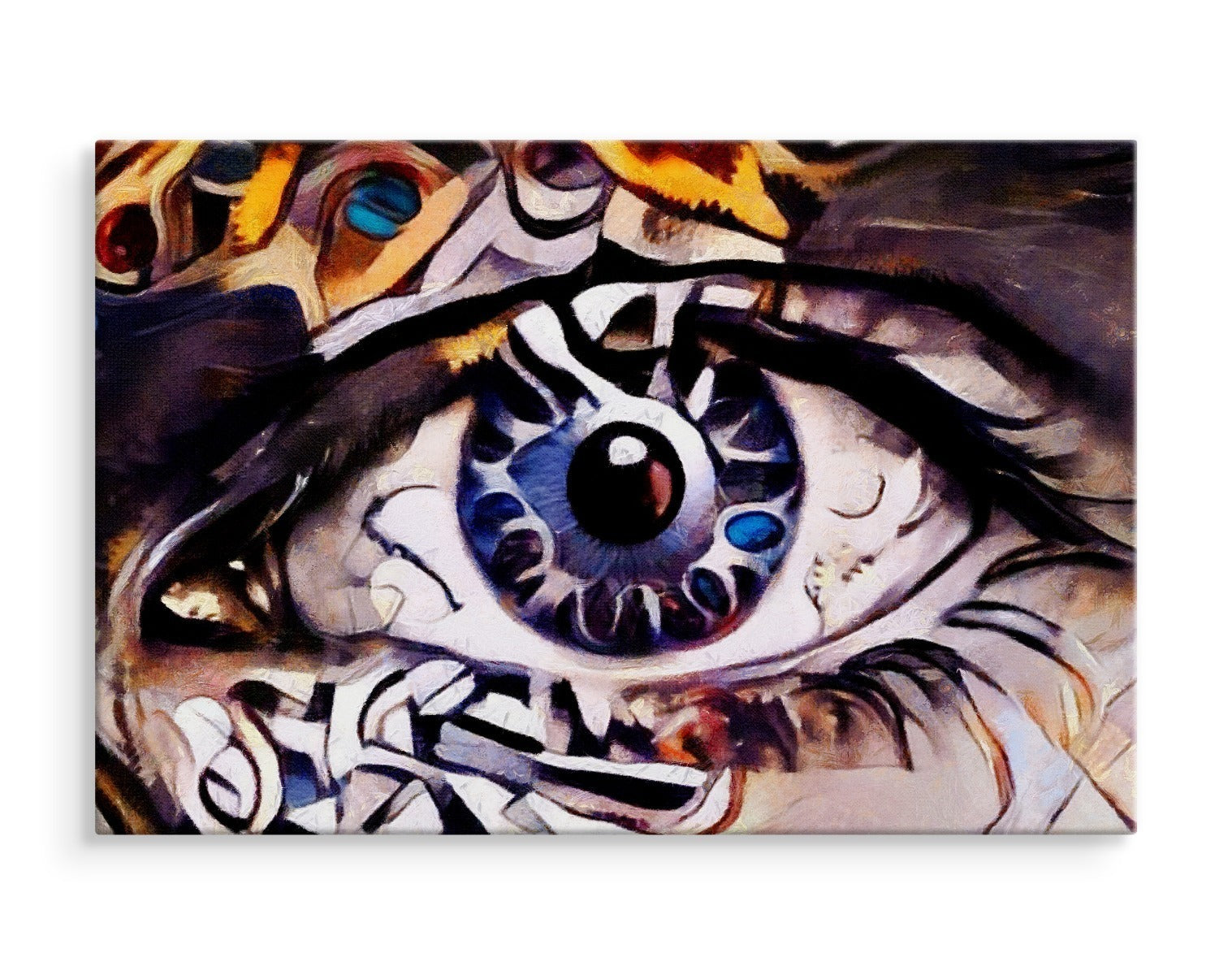 Et abstrakt maleri av øyet