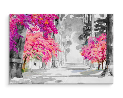 Kirsebærblomster malt i akvarell