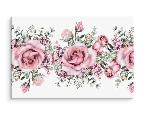 Roseblader malt med akvareller