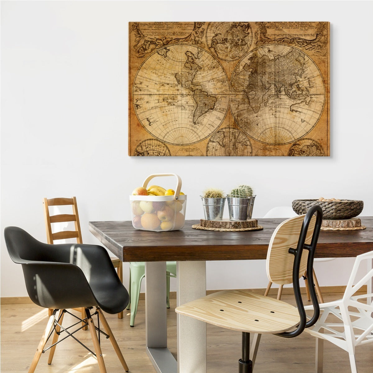 Gammelt verdenskart fra 1700-tallet