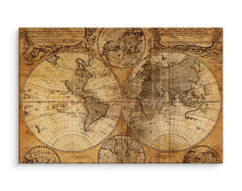 Gammelt verdenskart fra 1700-tallet