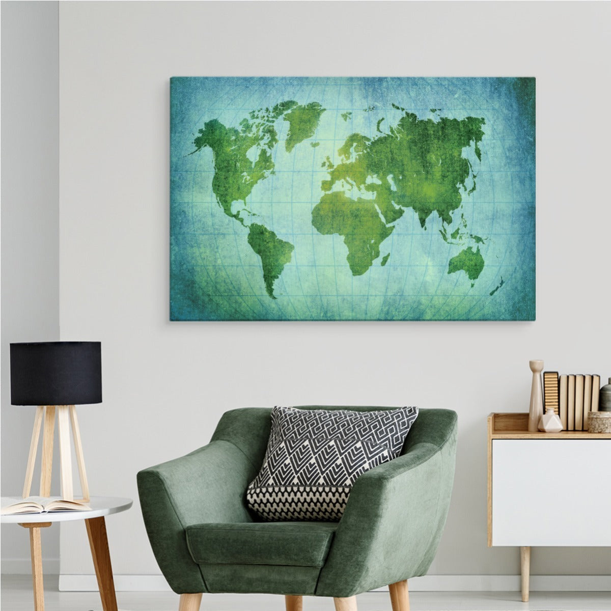 Grønt-blått verdenskart