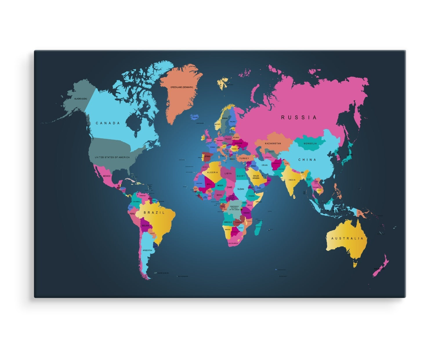 Flerfarget politisk verdenskart