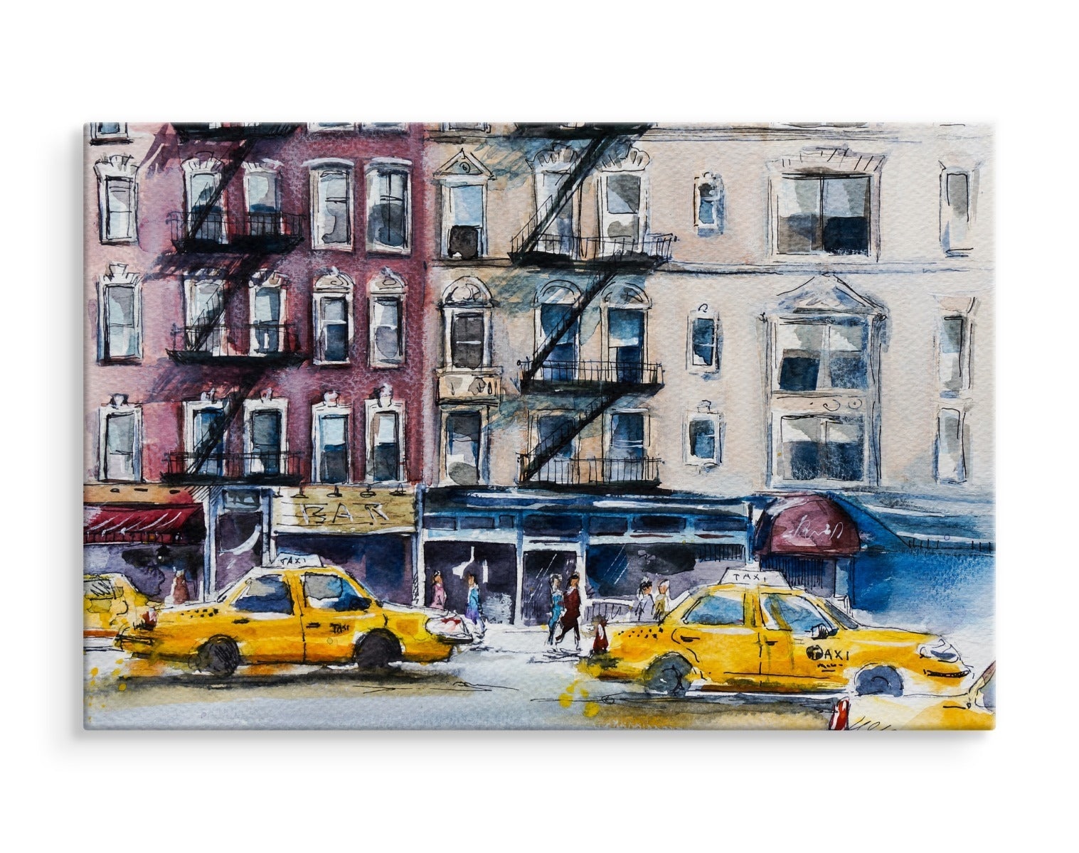 New york gate malt med akvarell