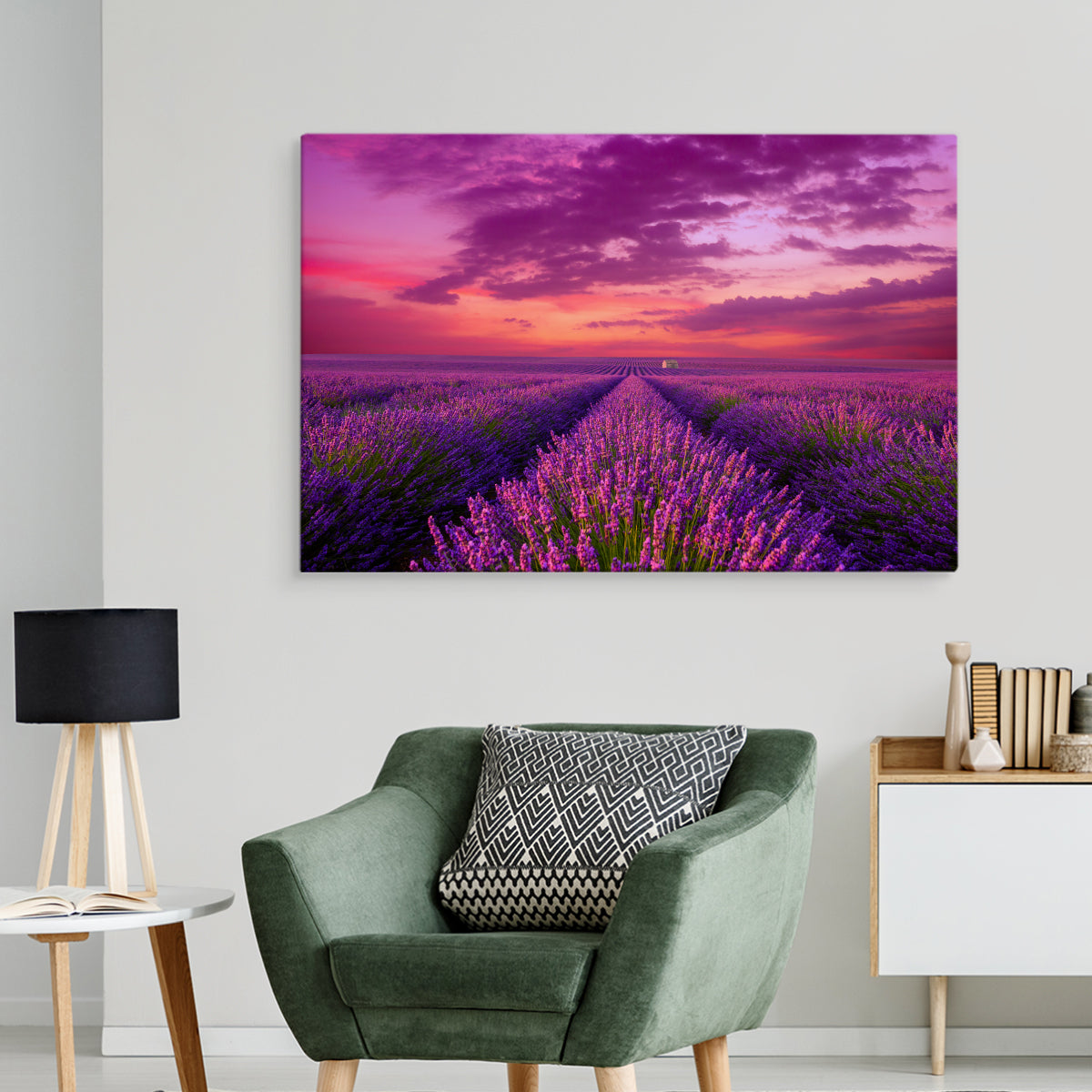 Lavendelblomstrende felt i provence