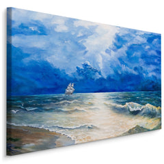 Mørke skyer over havet