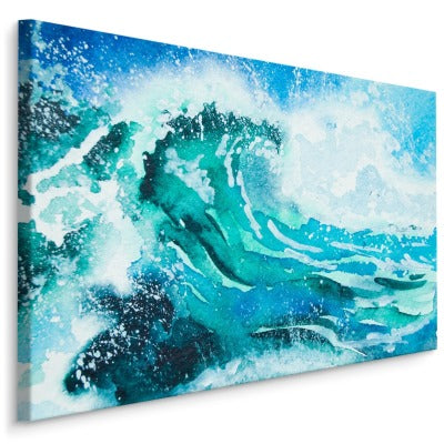 Akvarell hav og bølger