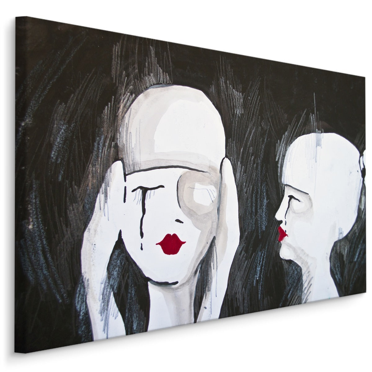 Et abstrakt portrett av to kvinner