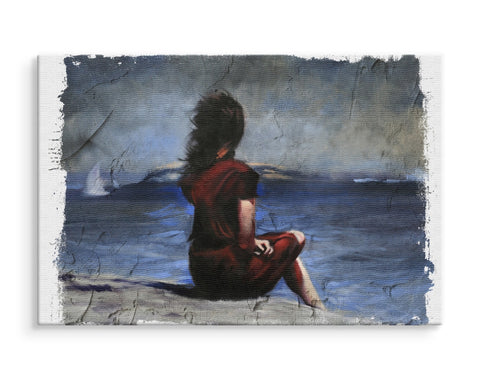 Kvinne på stranden