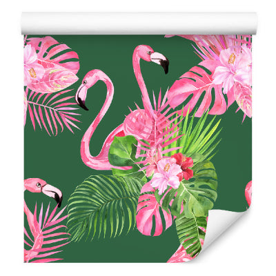 For Stuen Flamingoer, Fugler, Blomster, Grønn