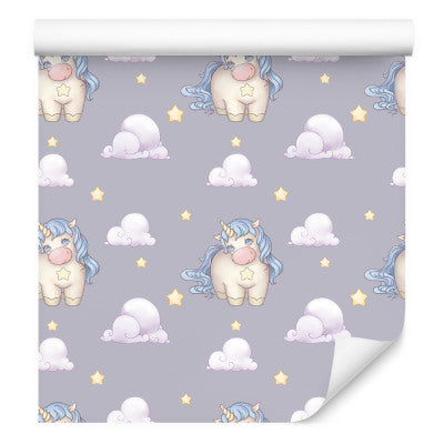 For Jenter Pastell Unicorns Clouds