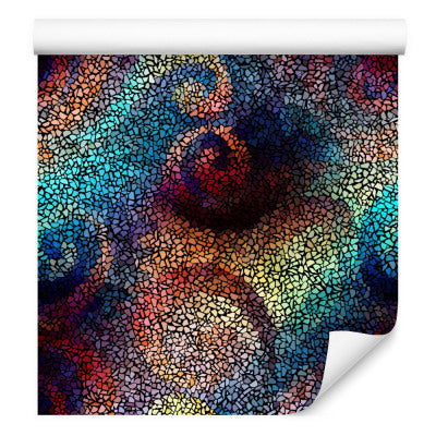 Vägg Färgglada Mosaikmönster Matsal