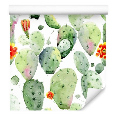 Kaktus Med Flekker & Blomster
