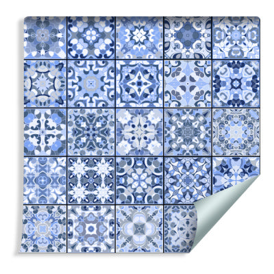 Vacker Blå Orientalisk Mosaik