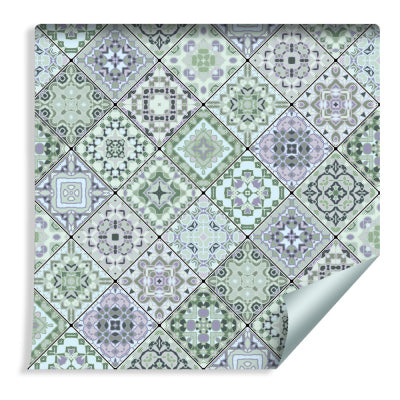 Abstrakt Mosaik I Nyanser Av Grönt